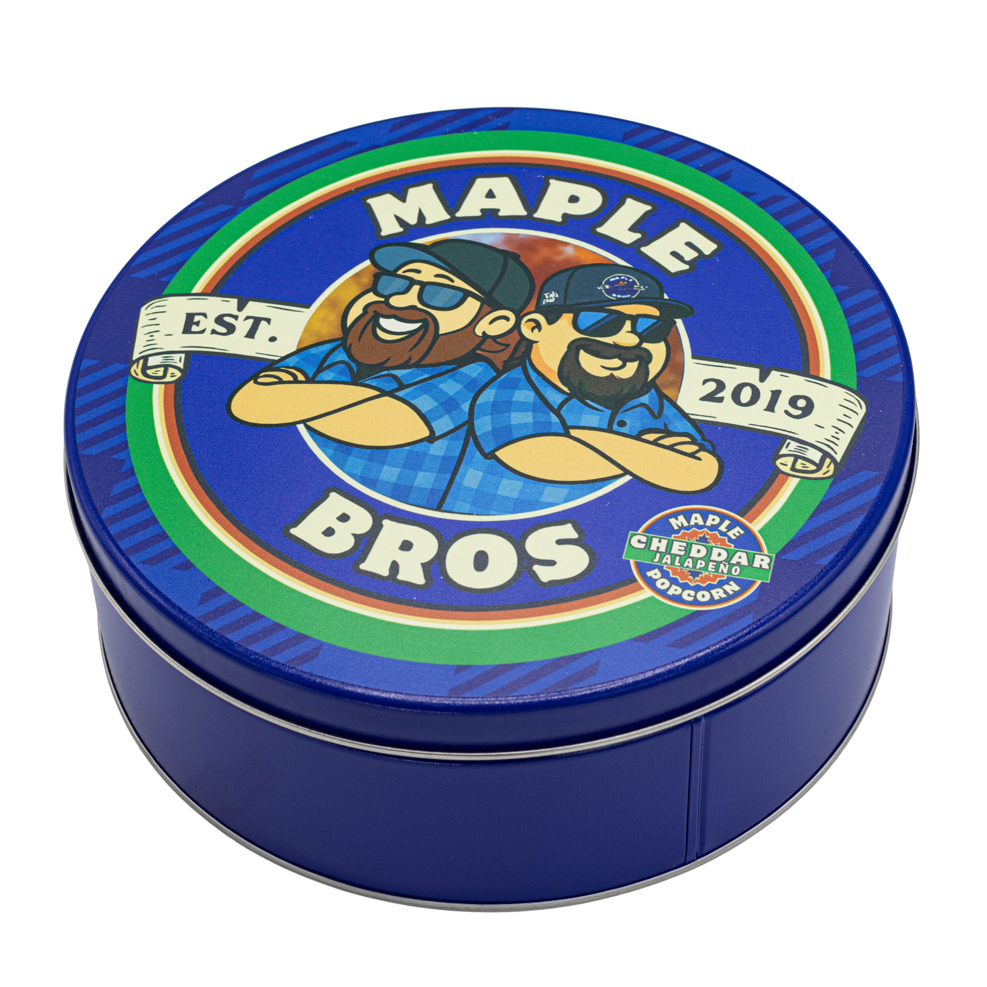 maple bros maple jalapeno cheddar popcorn tin kosher gift
