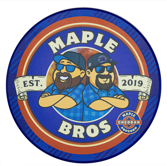 maple bros maple cheddar popcorn  tin kosher gift